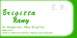 brigitta many business card