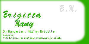 brigitta many business card